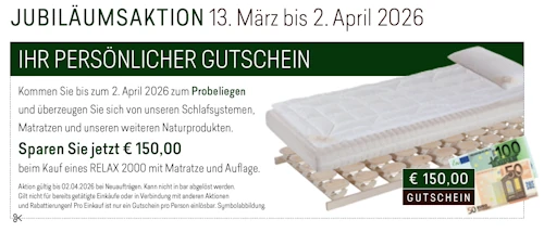 Gutschein für die Jubiläumsaktion 2026